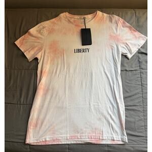 Men's Acapella "Liberty" Shirt White/Pink Tie Dye Size XL